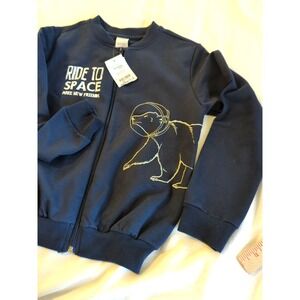 New With Tag BRAZIL Kids MALWEE Sweatshirt SZ 10 Ride to Space Make New Friends